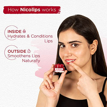 Bella Vita Organic NicoLips Lip Scrub Balm Brightening Dark Lips for Men and Women Dry Lips/Smoker/Chapped Lip & Lipstick Stains Removal Lipcare, 20 g (Pack of 3)